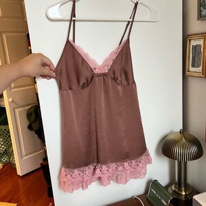 Vintage Y2K Victoria’s Secret 100% Silk Lace Cami